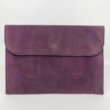 Load image into Gallery viewer, Original 1930's 1940's Purple Suede Clutch Bag with Matching Coin Purse *