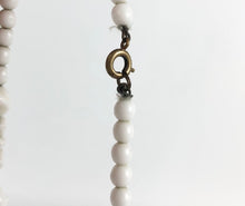 Load image into Gallery viewer, 1940s 1950s White Glass Necklace With Unusual Shaped Beads