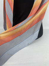 Load image into Gallery viewer, Original 1930's Silk Pointed Cravat - Beautiful Vintage Pointed Scarf in Blue and Yellow