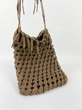 Load image into Gallery viewer, Original 1940s Make Do and Mend Homemade Bag Made from Shoe Laces