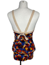Load image into Gallery viewer, Original 1930's Autumnal Floral Woollen Swimsuit - Vintage Swimwear - Bust 34 36