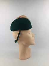 Load image into Gallery viewer, 1940s Forest Green Felt Hat with Flowers