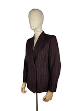 Load image into Gallery viewer, Original 1940’s CC41 Dark Brown Pinstripe Jacket - Beautifully Tailored Piece - Bust 36 37