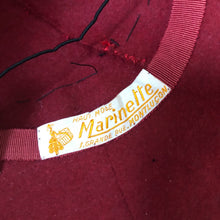 Load image into Gallery viewer, Amazing 1930s or 1940s Deep Red Felt French Fedora