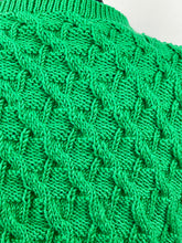 Load image into Gallery viewer, Reproduction 1940s Twisted Cable Slipover in Grass Green - Bust 34 35 36