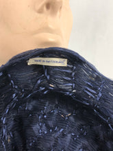 Load image into Gallery viewer, Original 1950s Navy Blue Lacquered Raffia Hat