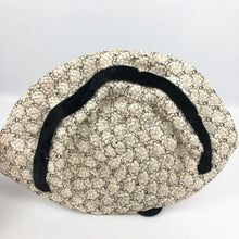 Load image into Gallery viewer, 1950s New Look Hat in Black and White with Bow Trim