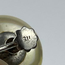 Load image into Gallery viewer, Vintage Faux Pearl Classic Button Earrings on Silver Screw Backs