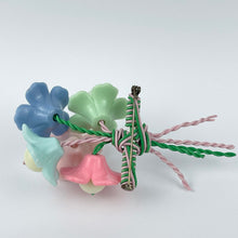 Load image into Gallery viewer, Fabulous Luxulite Brooch with a Cluster of Flowers in Pastel Shades of Pink, Blue and Green