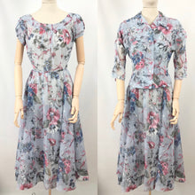Load image into Gallery viewer, Original 1950s Floral Circle Dress with Matching Jacket - Bust 36 38
