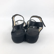 Load image into Gallery viewer, CC41 Black and Silver Satin Low Wedge Shoes - UK 6