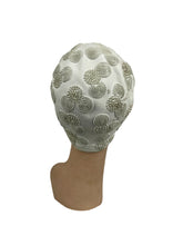 Load image into Gallery viewer, Fabulous Original 1930's Cream Scalloped Edge Swimming Cap - Vintage Swimwear *