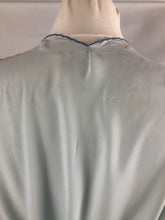 Load image into Gallery viewer, 1940s 1950s Ice Blue Rayon and Lace Nightdress with Bows - B36