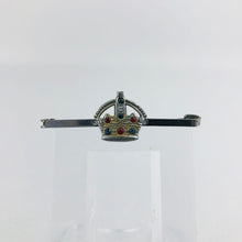 Load image into Gallery viewer, 1940s King George VI Red and Blue Paste Bar Brooch or Tie Pin