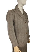 Load image into Gallery viewer, Original 1930's Stylish Dark Brown and Light Brown Tweed Walking Suit - Bust 38