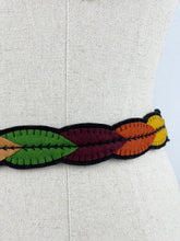 Load image into Gallery viewer, 1940's Style Colourful Felt Belt in Eight Autumnal Shades Made From a 1941 Pattern Using Pure Wool Felt - Waist 31