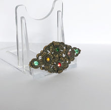 Load image into Gallery viewer, Vintage Czech Brooch with Colourful Paste