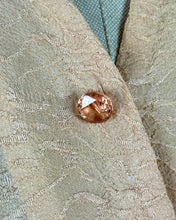 Load image into Gallery viewer, Original 1930s Textured Crepe Blouse with Faceted Glass Buttons - Bust 36 37 38