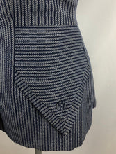 Load image into Gallery viewer, 1940s Blue and White Herringbone Stripe Wool Jacket - B38