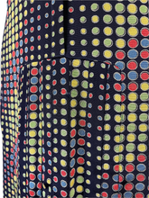 Load image into Gallery viewer, Original 1930s Day Dress - Navy with Red, Green, Yellow and Blue Dot Print - Bust 36 37 38