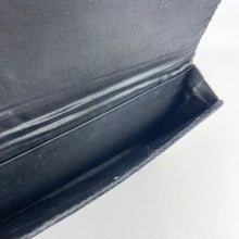 Load image into Gallery viewer, Vintage Black Velvet Evening Bag with Metallic Silver Embroidery - Neat Little Clutch *