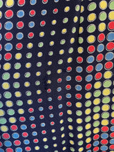 Load image into Gallery viewer, Original 1930s Day Dress - Navy with Red, Green, Yellow and Blue Dot Print - Bust 36 37 38