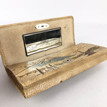 Load image into Gallery viewer, 1930s 1940s Leather Tourist Clutch Bag with Matching Coin Purse
