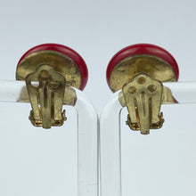 Load image into Gallery viewer, Vintage Cherry Red Class Clip-on Earrings