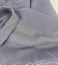 Load image into Gallery viewer, Original 1940's 1950's Purple and White Stripe Blouse with Purple Glass Buttons - Bust 36
