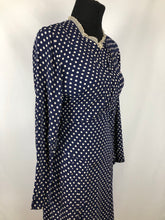 Load image into Gallery viewer, 1940s CC41 Classic Navy and White Polka Dot Dress - Bust 34" 36"