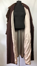 Load image into Gallery viewer, RESERVED FOR CAROLE DO NOT BUY Volup 1970s Does 1940s Chocolate Brown Coat with Faux Fur Trim on Collar and Cuffs - Bust 42" 44"