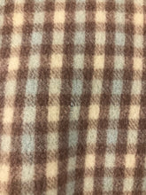 Load image into Gallery viewer, Vintage Wool Cape in Duck Egg Blue and Milk Chocolate Brown Check - Bust 34 36 38