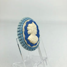 Load image into Gallery viewer, Original 1940's Make Do and Mend "Telephone Wire" Cameo Brooch