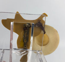 Load image into Gallery viewer, Vintage Plastic Cowboy Hat and Saddle Brooch