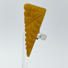Load image into Gallery viewer, Fabulous Triangle Shaped Bakelite Dress Clip In Mustard