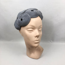 Load image into Gallery viewer, 1950s Blue Grosgrain Close Fitting Hat