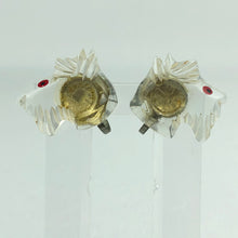 Load image into Gallery viewer, Vintage 1940s Carved Lucite Scotty Dog Earrings with Screw Backs