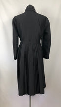 Load image into Gallery viewer, REPRODUCTION 1950s Belted Black Dress with Pleated skirt - Bust 40
