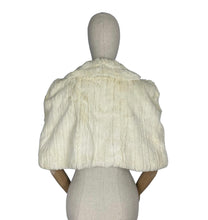 Load image into Gallery viewer, Original 1930's or 1940's Vintage White Ermine Fur Evening Cape - Beautiful Boxy Shape - Vintage Winter Wedding Cape