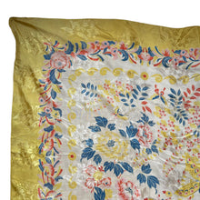 Load image into Gallery viewer, Original 1940's 1950's Yellow Scarf with Butterflies and Flowers - Great Turban