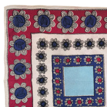 Load image into Gallery viewer, Original 1940's or 1950's Brightly Coloured Crepe Handkerchief - Pretty Little Hankie - Great Christmas Gift
