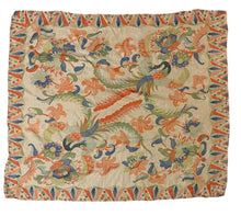 Load image into Gallery viewer, Original 1920's Pongee Silk Scarf with Birds and Floral Design - Beautiful Headscarf
