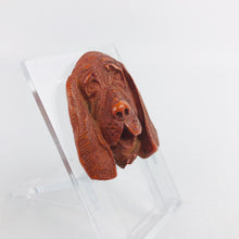 Load image into Gallery viewer, 1940s Carved Basset Hound Dog Brooch - Signed