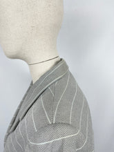Load image into Gallery viewer, Original 1950s Trewarne Jacket in Grey and White Stripe - Slightly Wounded - Bust 36