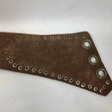 Load image into Gallery viewer, Original Vintage Brown Leather and Metal Laced Waist Cincher Belt - Steam Punk - Waist 27"