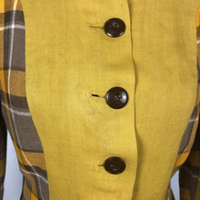 Load image into Gallery viewer, 1940s Mustard and Check Colour Block Suit