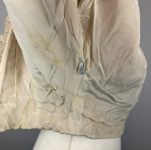 Load image into Gallery viewer, 1950s Cream Satin Quilted Bed Jacket by Harrods - B36
