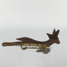 Load image into Gallery viewer, 1940s 1950s Vintage Wooden Leaping Stag Brooch - Prancing Deer Pin