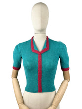 Load image into Gallery viewer, Reproduction 1940's Wartime Jumper in Blue and Red - Bust 33 34 35