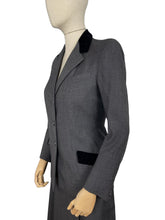 Load image into Gallery viewer, Original 1940's Charcoal Grey Single Breasted Wool Suit by CF Hoggett & Son - Bust 36